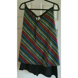 Lane Bryant Cacique - Colorful Tank & Short PJ Set